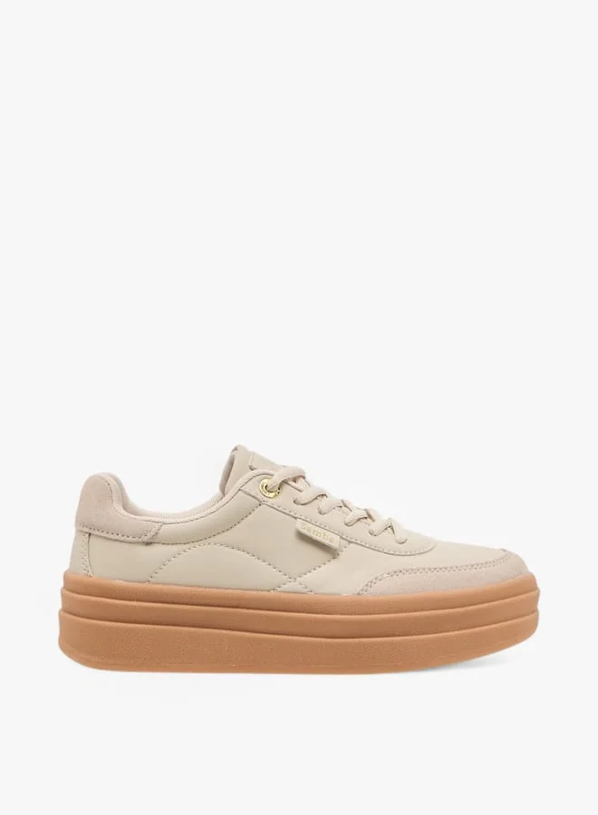 SAMBA Womens' Panelled Lace-Up Sneakers