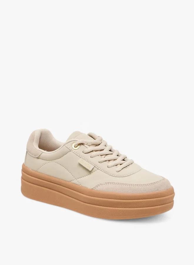 SAMBA Womens' Panelled Lace-Up Sneakers