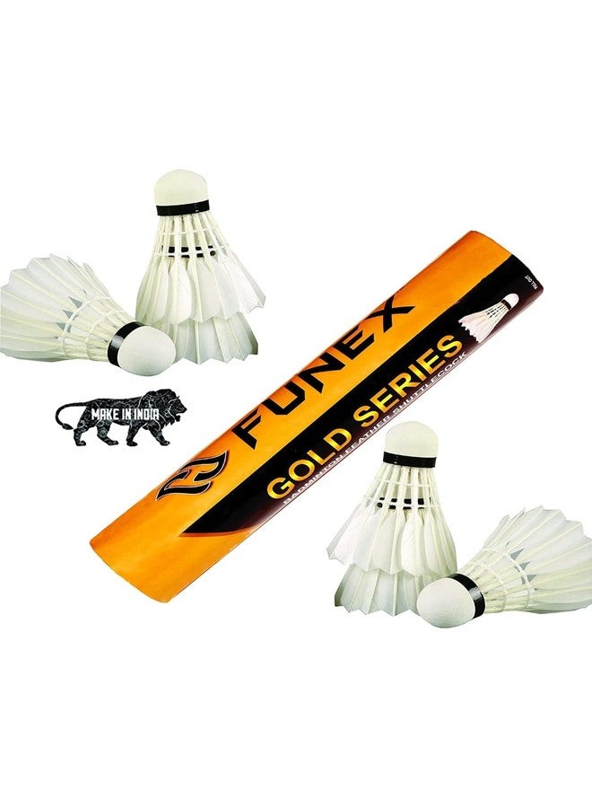 STEFFER FUNEX TOP Premium Feather Shuttlecock Set - Durable Badminton Shuttle Cock - Ideal for Indoor/Outdoor Play, Smooth Flight, Cork Head, Pack of 10 - Image 2