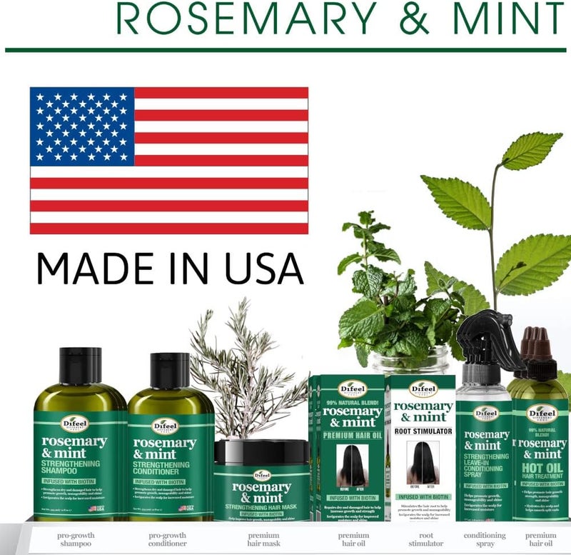difeel Rosemary and Mint Premium Hair Oil with Biotin 7.1 oz. - Natural Rosemary Oil for Hair Growth & Biotin - Image 4