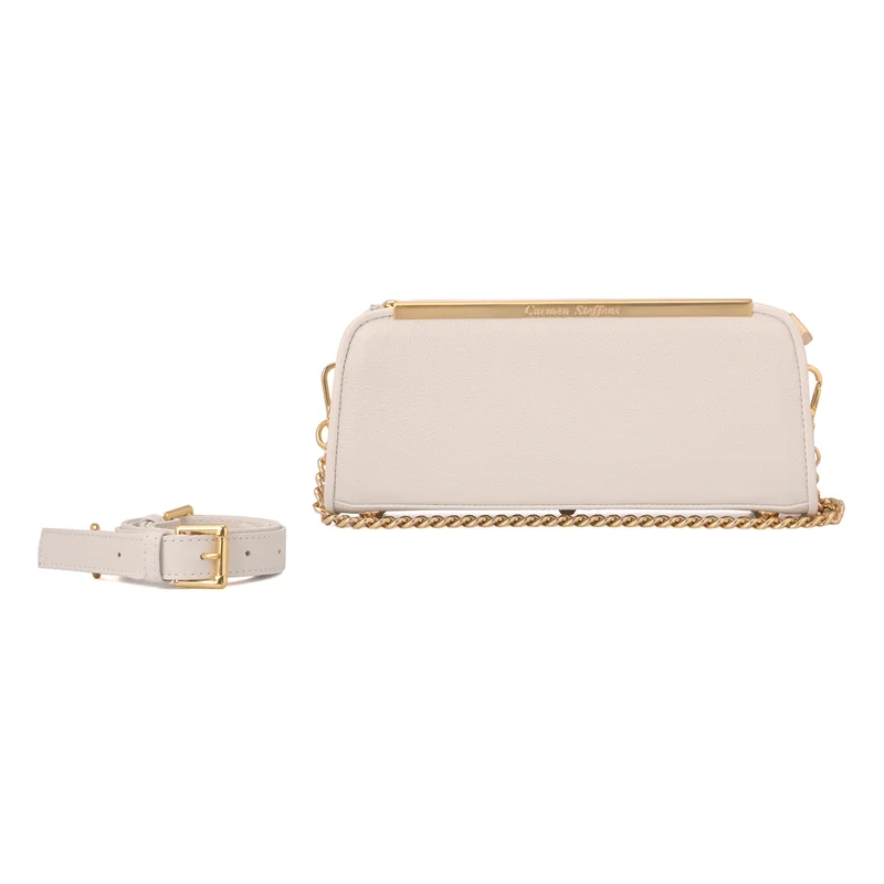 Carmen Steffens White Bianco Baguette Bag