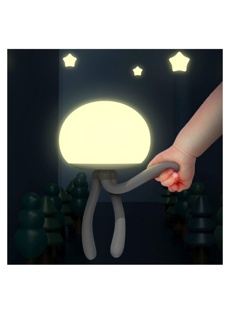 Night Light, Rechargeable LED Night Light for Baby, Dimmable Baby Touch Control Lights with Charging, Lovely Jellyfish Shape - Image 3