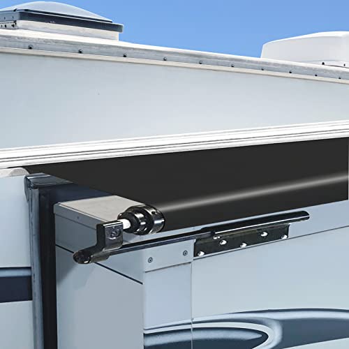 Dulepax-RV Slide Out Awning Fabric Replacement-(46" x 200", Black- Fabric only)-Universal Slide-Topper Replacement for 5th Wheel RVs, Travel Trailers and Motorhomes - Image 1