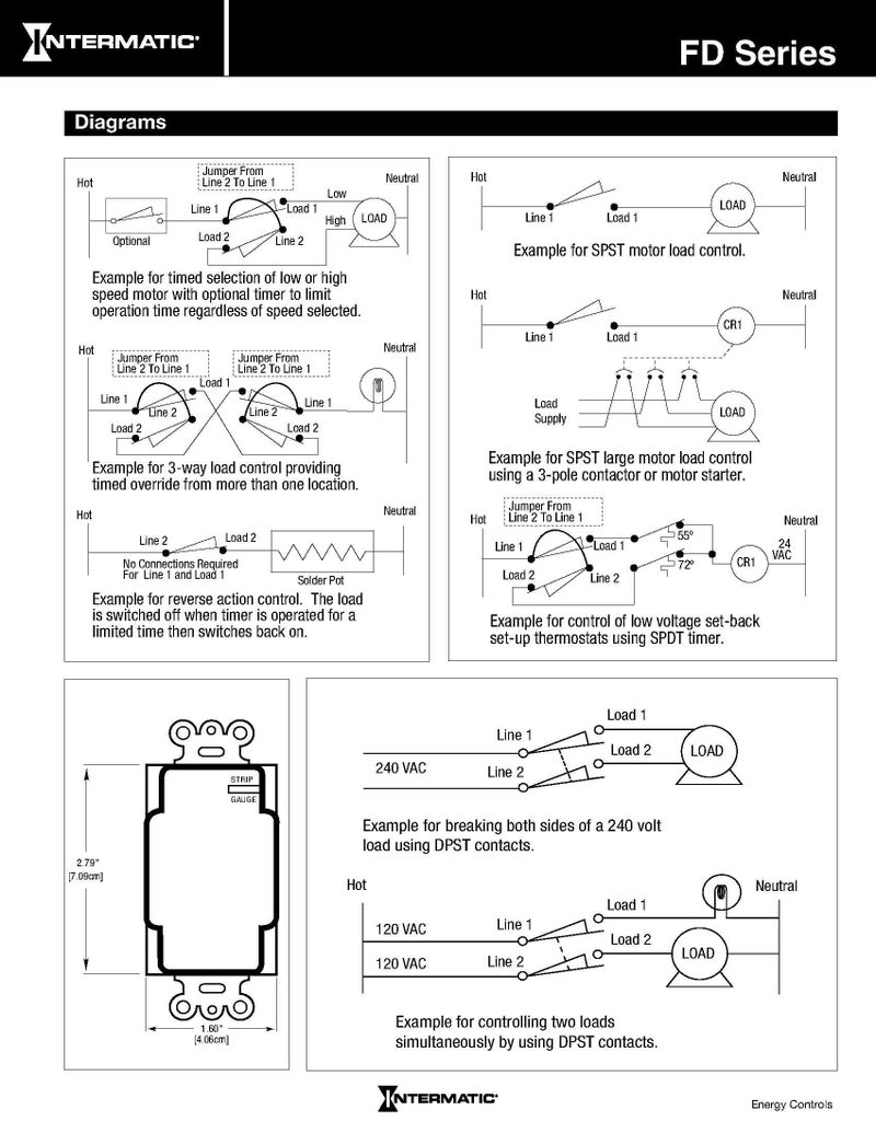 Intermatic Intermatic FD30MAC 30-Minute Spring-Loaded In-Wall Countdown Timer Switch for Fans and Lights, Almond  - Image 4