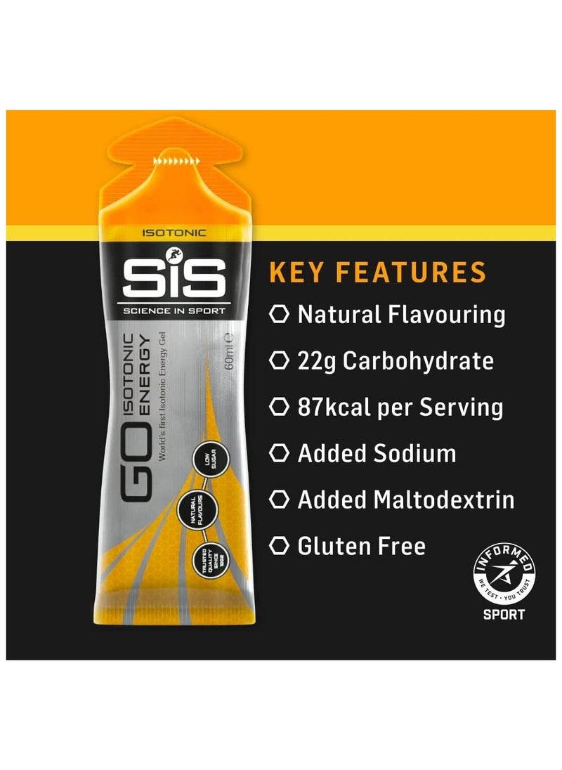 SIS - GO Isotonic Energy Gel - Blackcurrant, Trusted Quality Since 1992,Natural Flavours,Low suger,6 pack 60 ml - Image 1