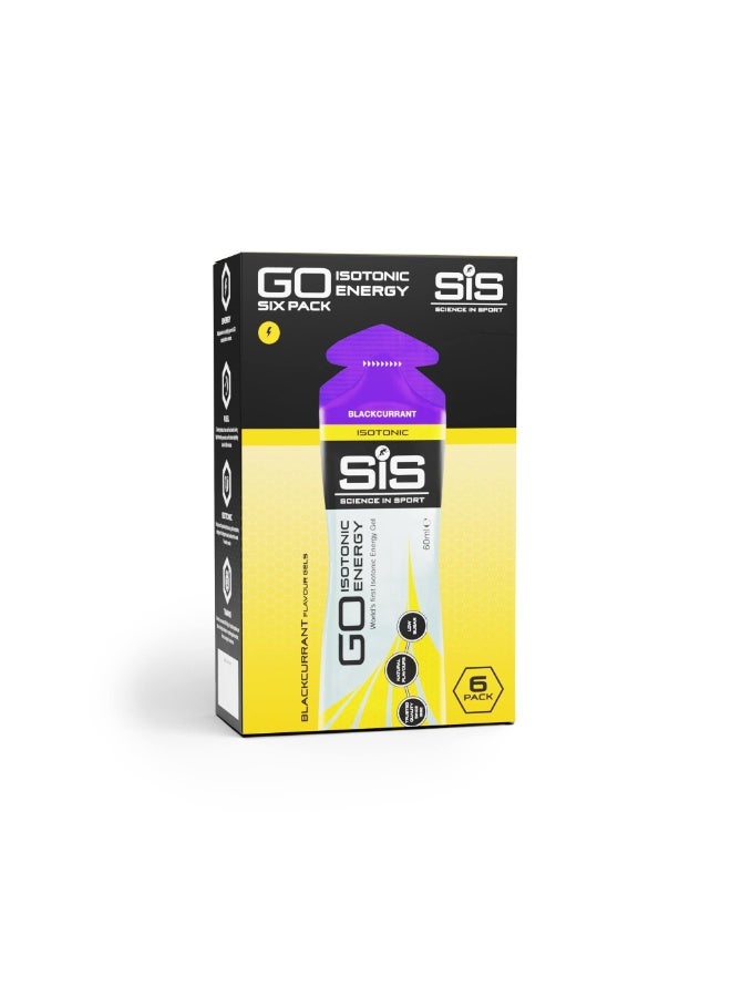 SIS جيل الطاقة الإيزوتوني GO | أول جيل طاقة إيزوتوني في العالم موثوق الجودة منذ 1992، نكهات طبيعية، سكر منخفض - 60 مل | نكهة الكشمش الأسود | 6 عبوات - Image 1