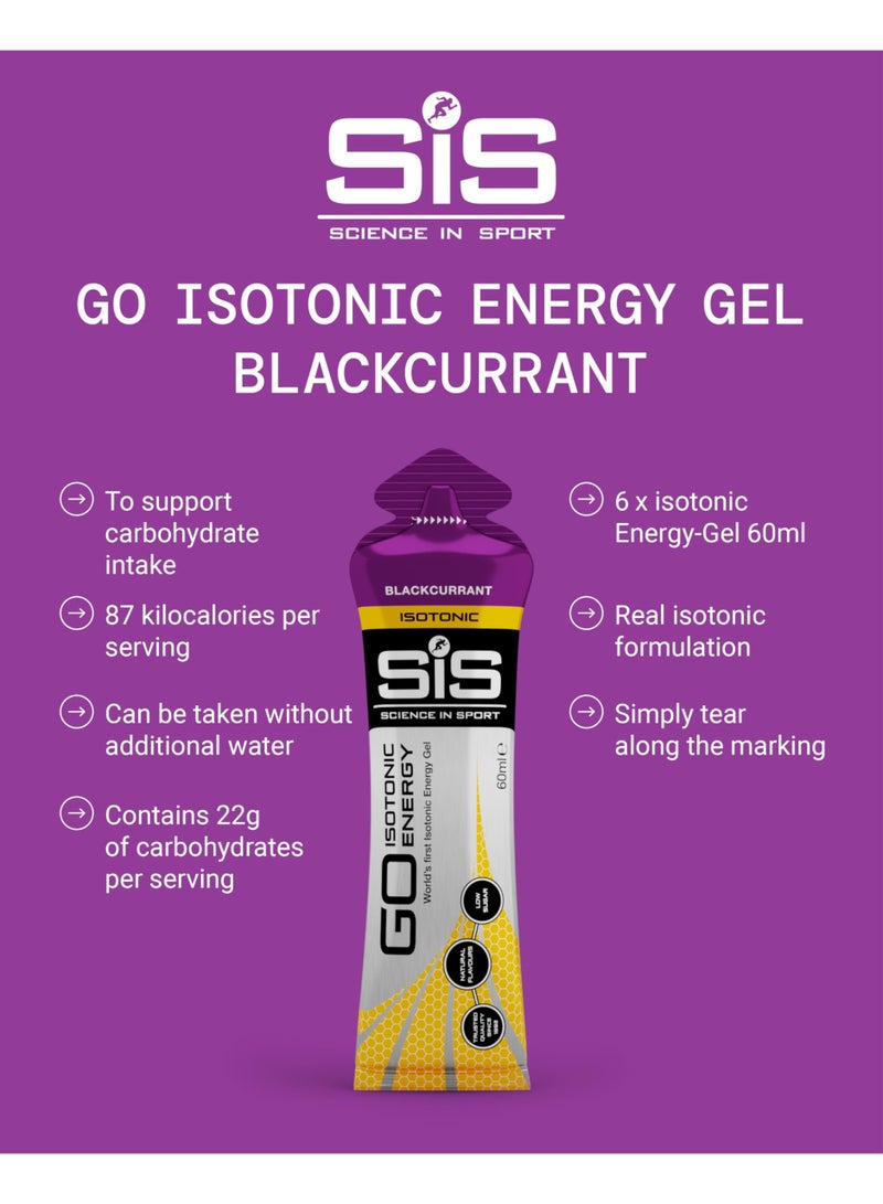 SIS جيل الطاقة الإيزوتوني GO | أول جيل طاقة إيزوتوني في العالم موثوق الجودة منذ 1992، نكهات طبيعية، سكر منخفض - 60 مل | نكهة الكشمش الأسود | 6 عبوات - Image 2
