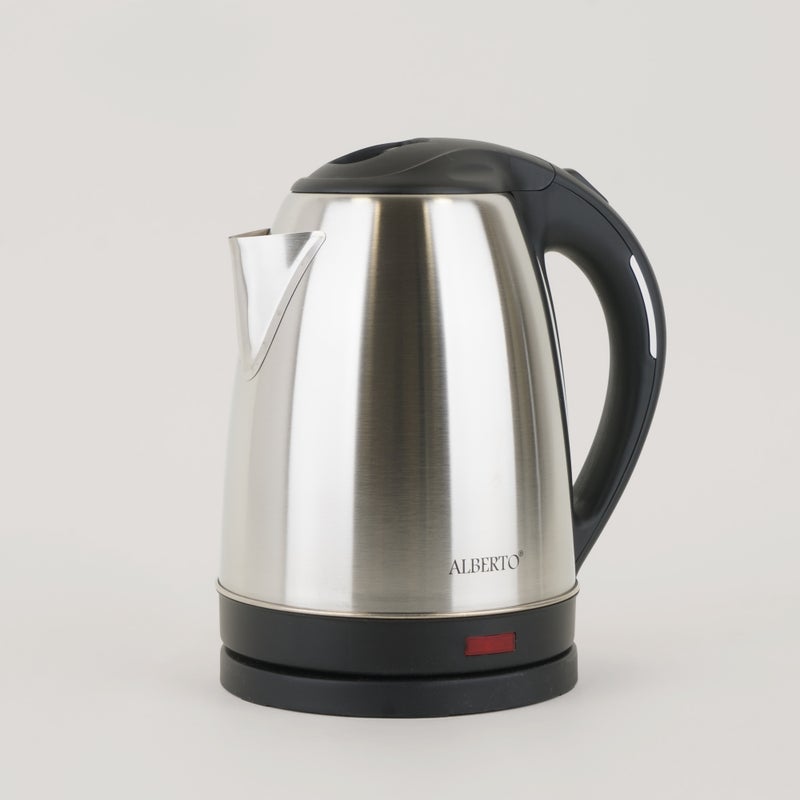 Alberto stainless steel kettle 1500w, 1.8L, black - Image 1