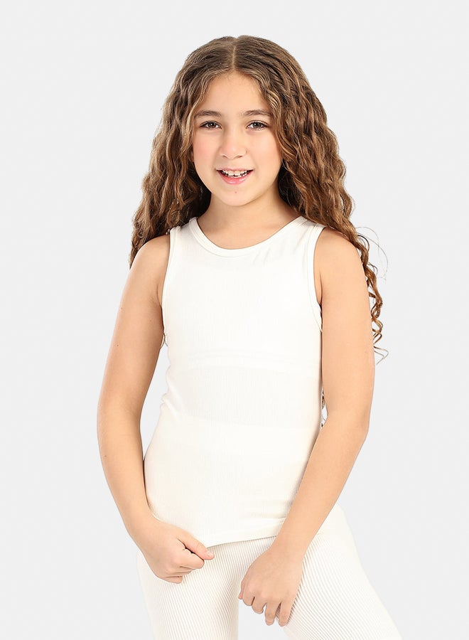 Carina Girly Ribbed Tank Top - Image 1