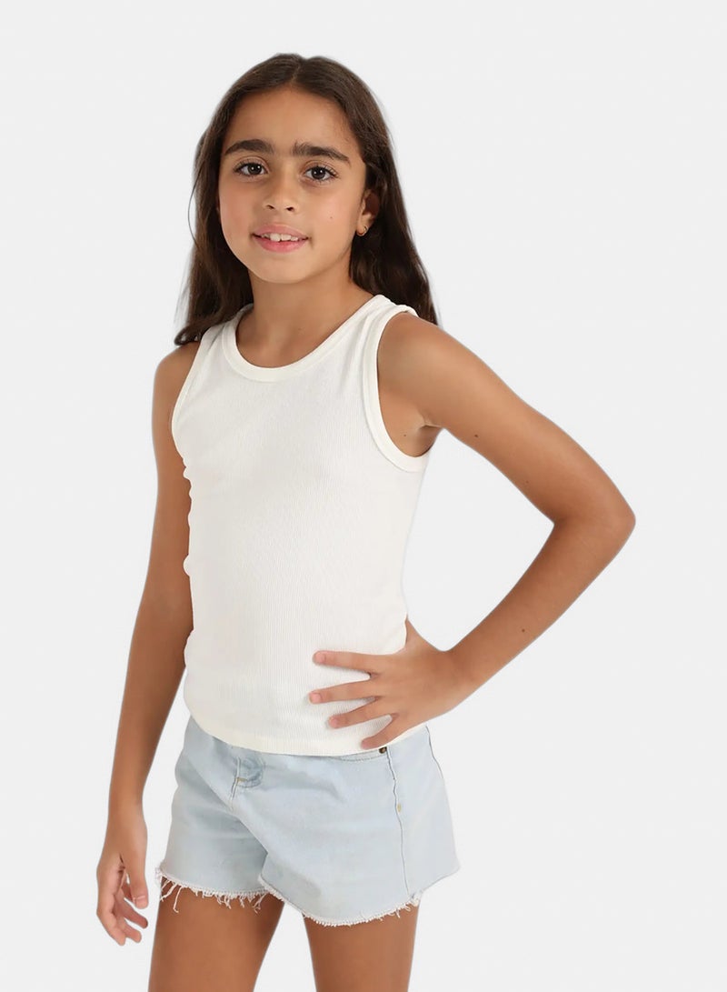 Carina Girly Ribbed Tank Top - Image 2