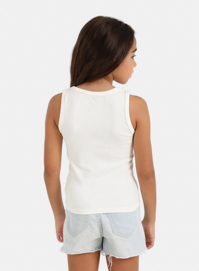 Carina Girly Ribbed Tank Top - Image 3