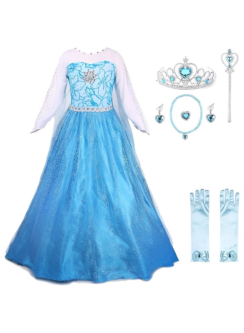 فستان الأميرة زي الملكة التنكري مع الملحقات - Image 1