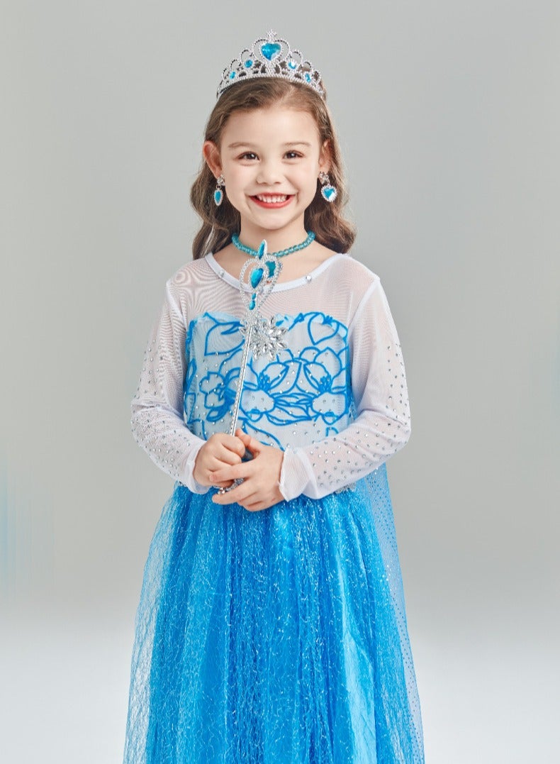 فستان الأميرة زي الملكة التنكري مع الملحقات - Image 2