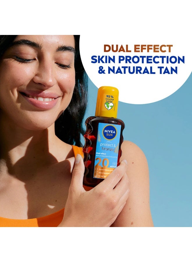 Nivea Sun Protect & Bronze Dry Oil SPF20 200 ml - Image 2