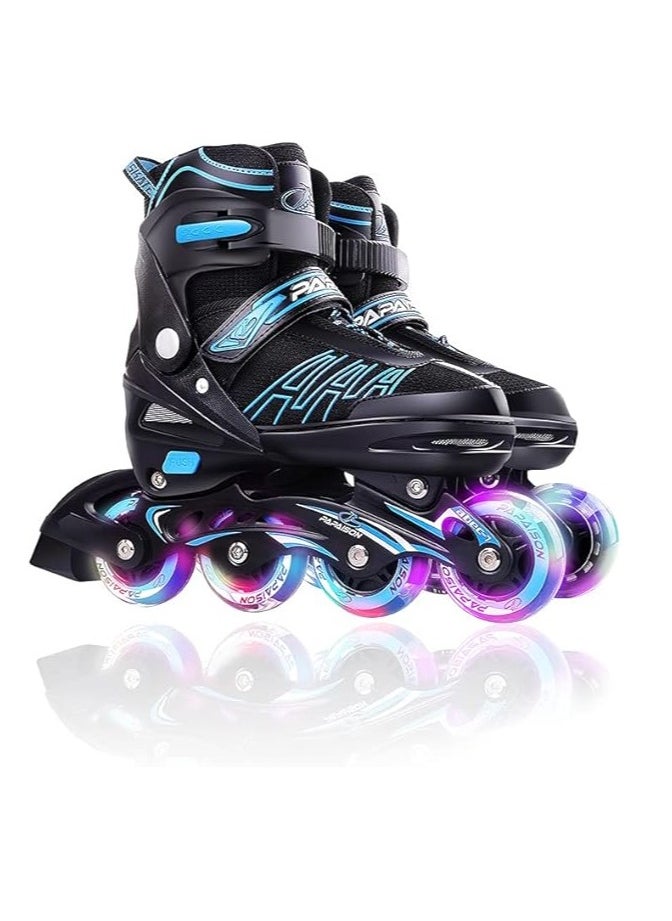 PAPAISON Kids Professional Inline Skating Shoes 8 Lighting Wheel Comfort Skate Shoes Children and Adults roller skates  - Image 1