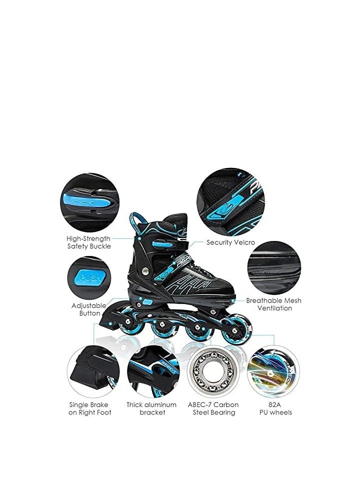 PAPAISON Kids Professional Inline Skating Shoes 8 Lighting Wheel Comfort Skate Shoes Children and Adults roller skates  - Image 2
