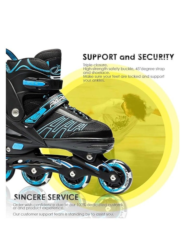 PAPAISON Kids Professional Inline Skating Shoes 8 Lighting Wheel Comfort Skate Shoes Children and Adults roller skates  - Image 4
