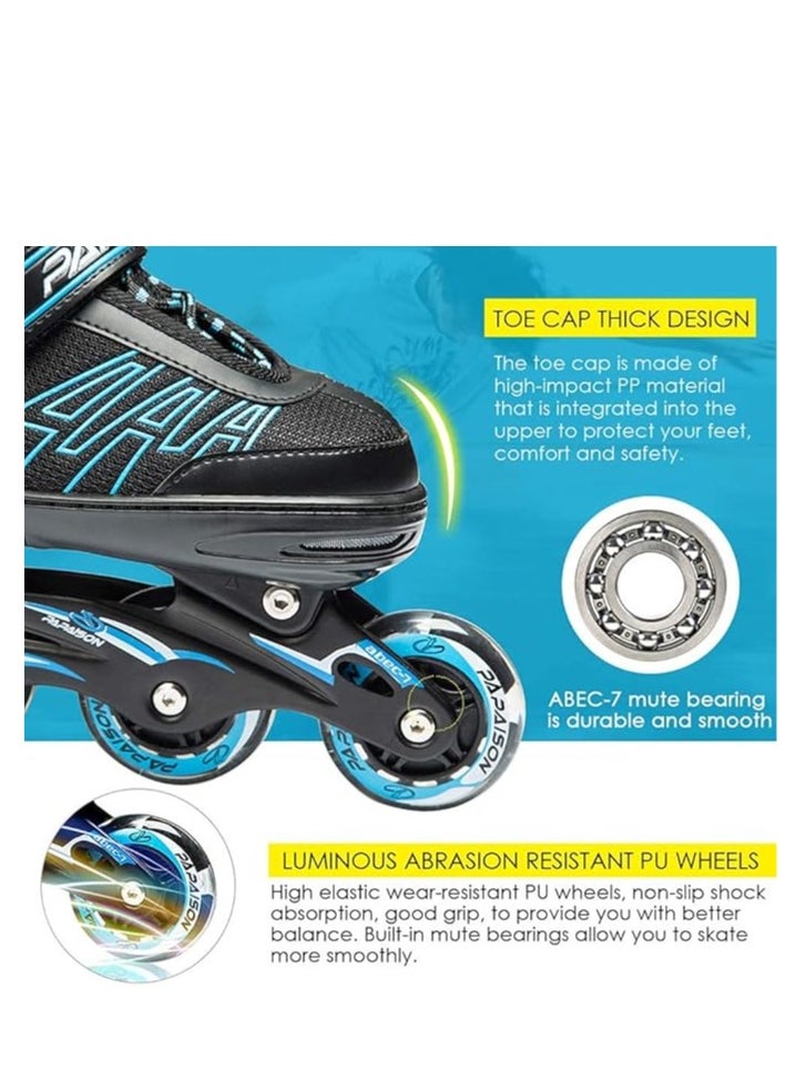 PAPAISON Kids Professional Inline Skating Shoes 8 Lighting Wheel Comfort Skate Shoes Children and Adults roller skates  - Image 5