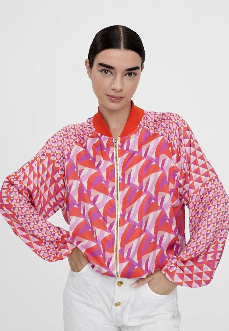 Lola Casademunt Multicoloured printed bomber jacket