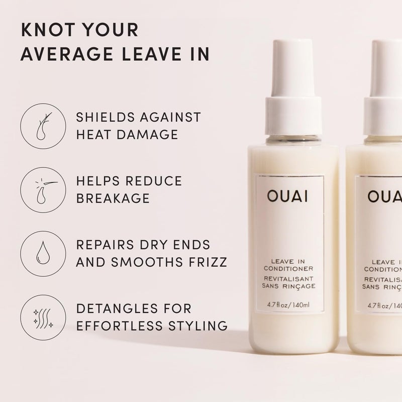 Ouai Leave In Conditioner & Heat Protectant Spray - Prime Hair for Style, Smooth Flyaways, Add Shine and Use as Detangling Spray - No Parabens, Sulfates or Phthalates (1.5 oz) - Image 2