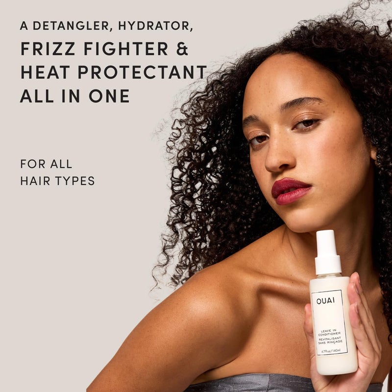 Ouai Leave In Conditioner & Heat Protectant Spray - Prime Hair for Style, Smooth Flyaways, Add Shine and Use as Detangling Spray - No Parabens, Sulfates or Phthalates (1.5 oz) - Image 1