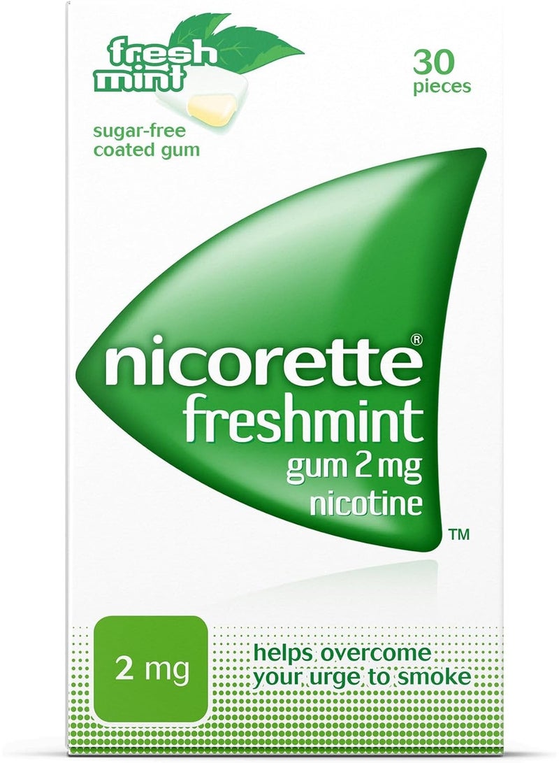 علكة نيكوريت بنكهة النعناع المنعش 2 ملغ 30 قطعة