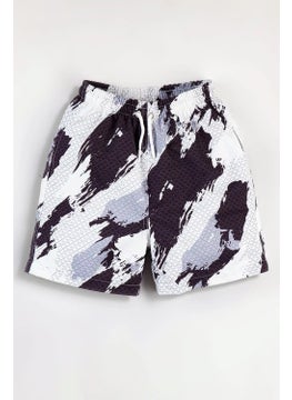 Gold Class Kidswear Partial Printed Drawstring Lined Boy's Swim Shorts  - Image 1