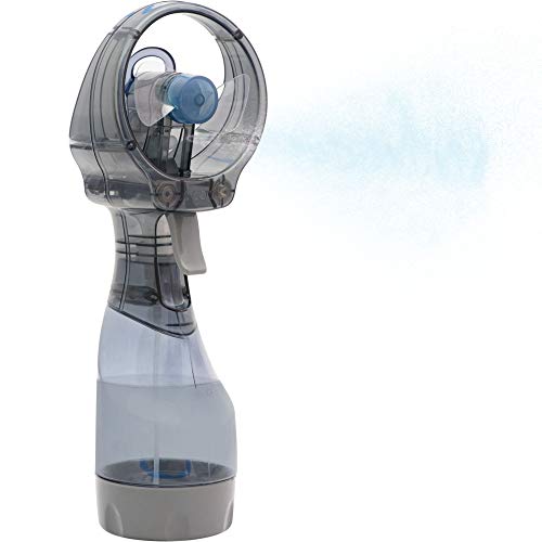 O2COOL Deluxe Handheld Battery Powered Water Misting Fan (Grey) - Image 2