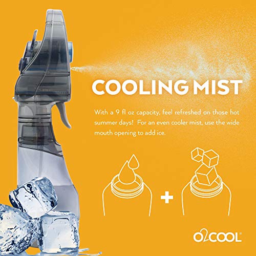 O2COOL Deluxe Handheld Battery Powered Water Misting Fan (Grey) - Image 5