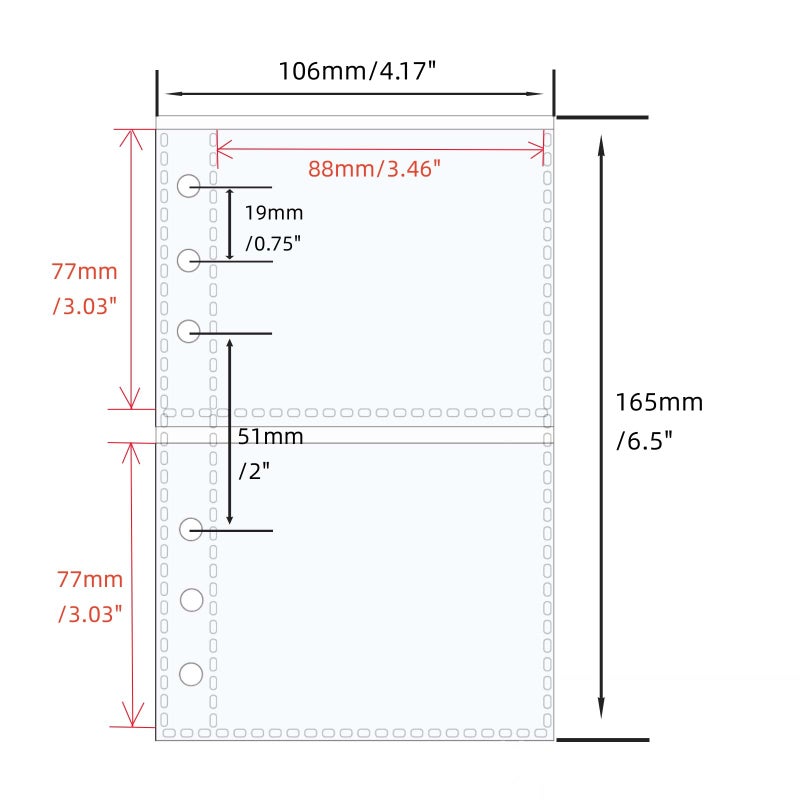 Mogoostry A6 Sheet Protectors for 6 Ring Binder, 20 Sheets Clear Page Protectors Plastic Photo Album Sleeves 2 Pocket Protector - Image 2