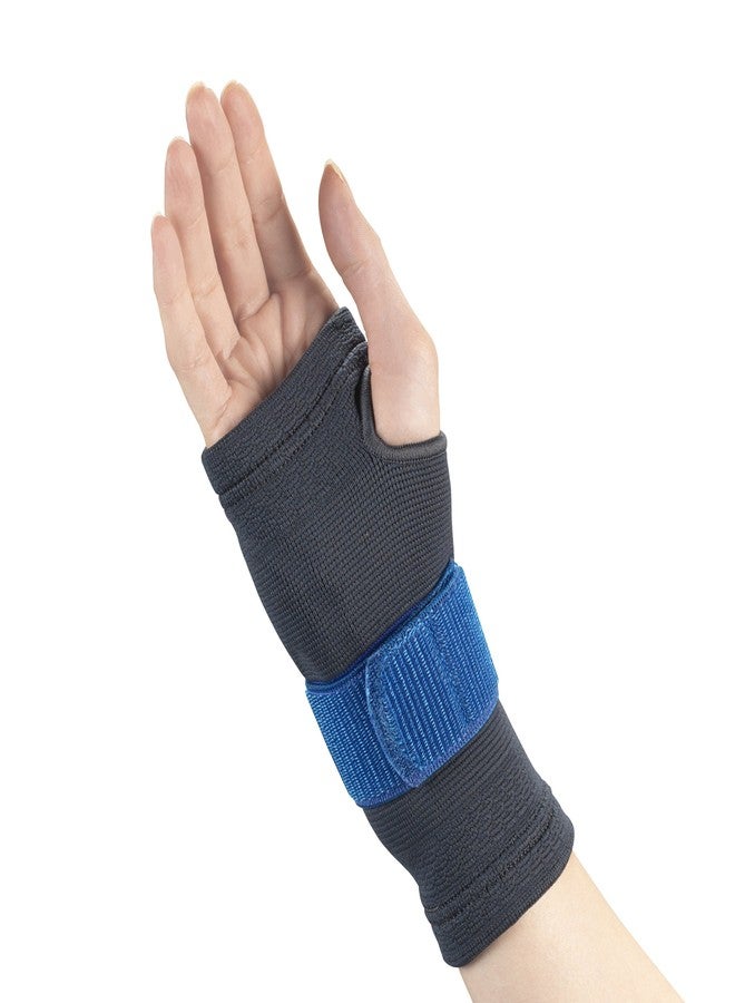 OTC Wrist Brace, Compression Recovery, Gel Insert, Encircling Strap, Gray (Right Hand), Small - Image 1