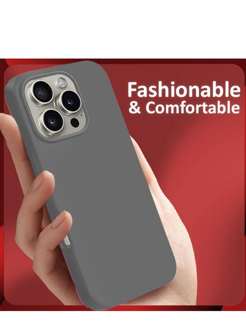 MUNTAQI Liquid Silicone Case for iPhone 16 Pro - Ultra Slim Design with Soft Anti-Scratch Microfiber Lining & Drop Protection - Image 4