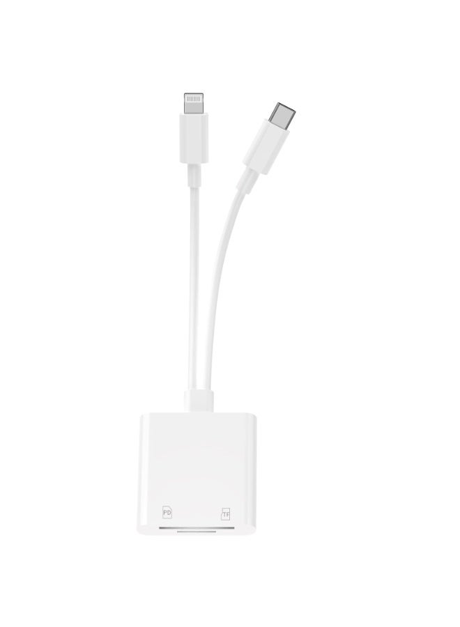 4-in-1 SD Card Reader with Dual Slot | Plug & Play MicroSD/TF Adapter for iPhone, iPad, Mac, DJI & USB-C Devices | High-Speed Photo & Video Transfer, MFi Certified - Image 1