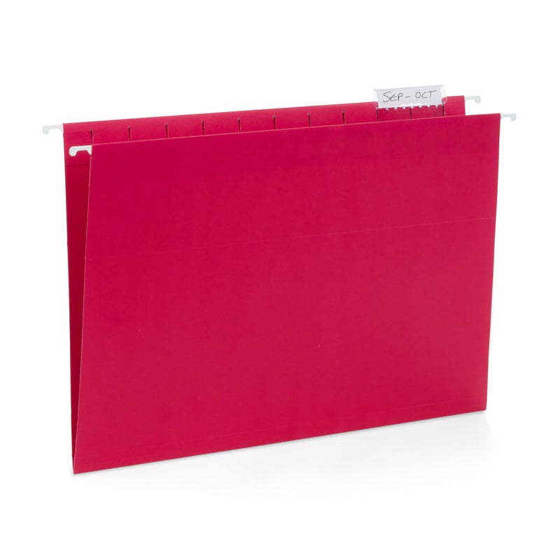 Blue Summit Supplies Hanging File Folders, 25 Pack, Letter Size, Assorted Colors, 1/5 Cut Adjustable Tab Inserts, Designed for Color Coded File Organization and File Cabinets, File Cabinet Organizer - Image 5