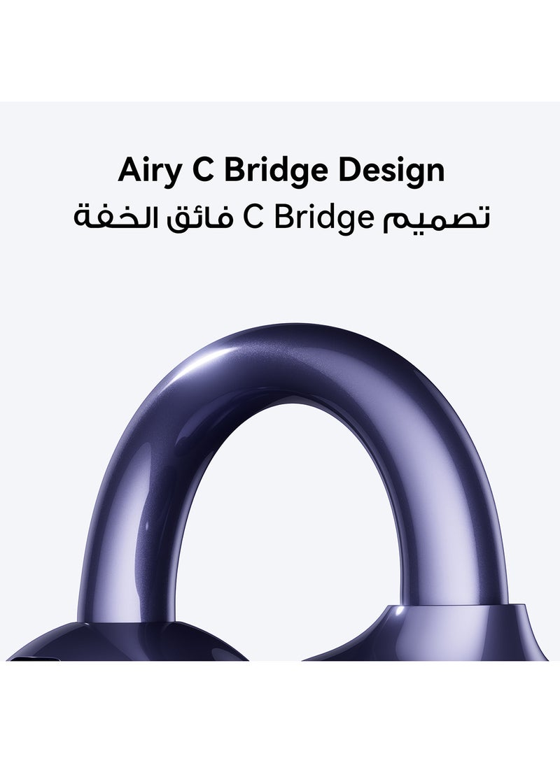 هواوي HUAWEI FreeClip 2 Special Edition Wireless Bluetooth Earbuds, Airy C-bridge Design, 38 Hours Long Battery Life, Compatible with iOS & Android, Crystal-clear Calls, IP57 Deepsea Blue - Image 2