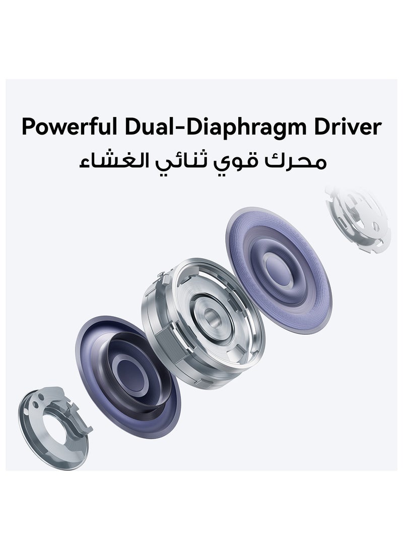 هواوي HUAWEI FreeClip 2 Special Edition Wireless Bluetooth Earbuds, Airy C-bridge Design, 38 Hours Long Battery Life, Compatible with iOS & Android, Crystal-clear Calls, IP57 Deepsea Blue - Image 5