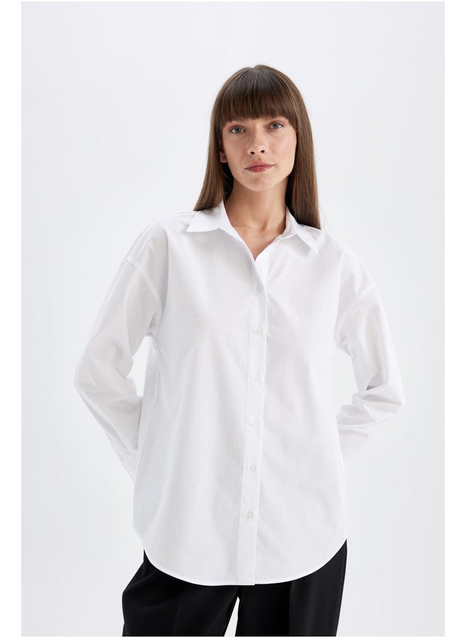 DeFacto - Woman Woven Oversize Fit Long Sleeve Shirt - Image 1