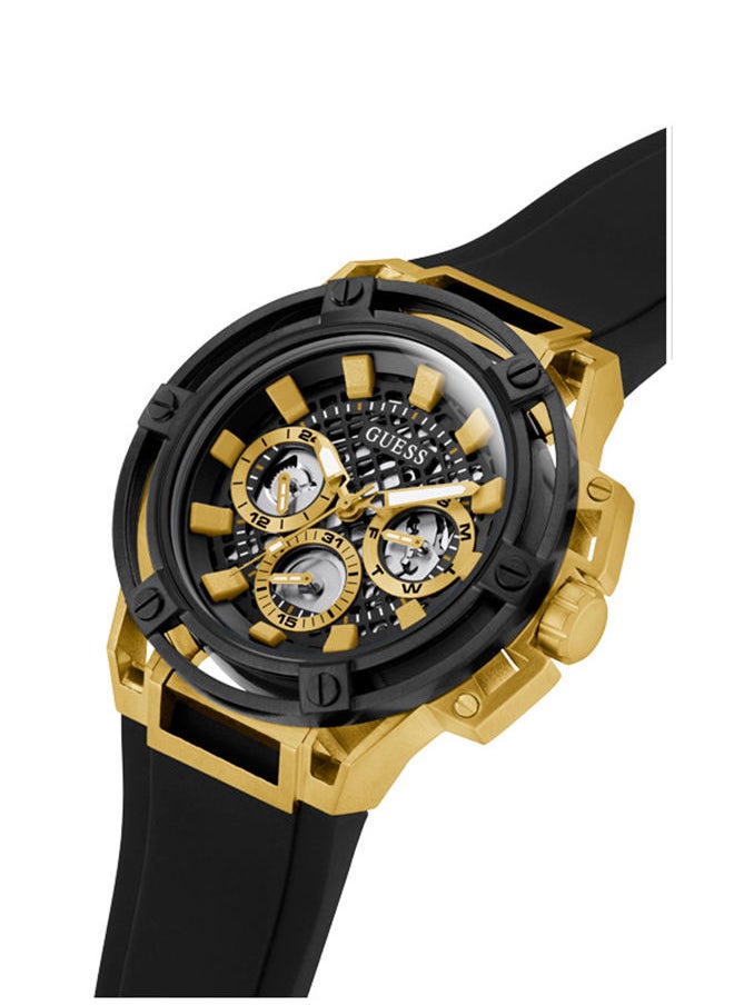 GUESS Men Chronograph Round Silicone Watch GW0423G2 - 46 mm  - Image 4