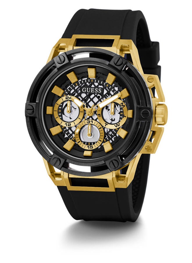 GUESS Men Chronograph Round Silicone Watch GW0423G2 - 46 mm  - Image 5