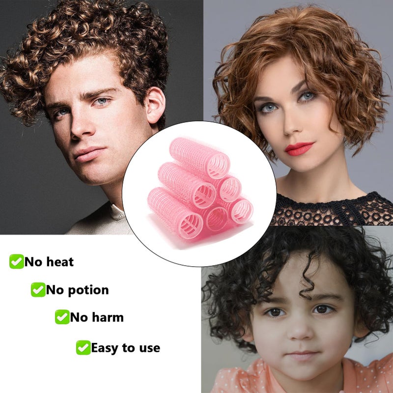 ZMD 18Pcs Self Grip Small Hair Rollers Curlers, Plastic Rollers Heatless Curlers Salon Dressing Curler DIY Curly Hair Hairstyle Roller for Women Girls Short Medium Hair (0.8 x 2.4 Inch) - Image 3
