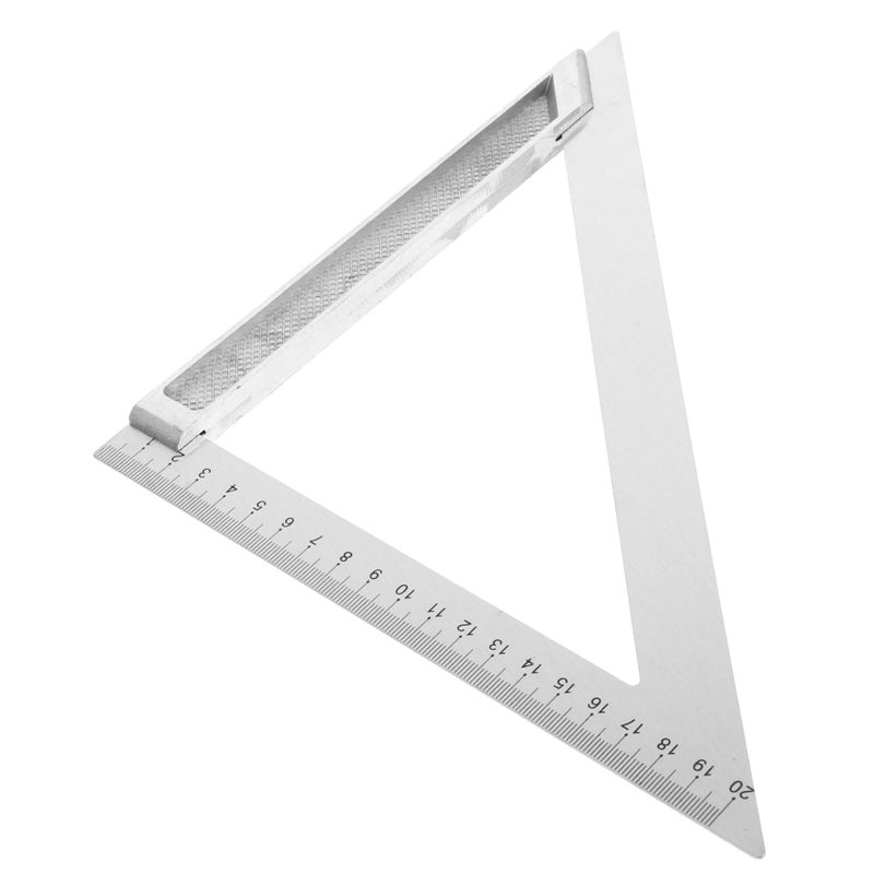200 مم مسطرة مثلث الألومنيوم 90 درجة زاوية قائمة رسم هندسي نجارة هندسة مدرسة أداة قياس - Image 2