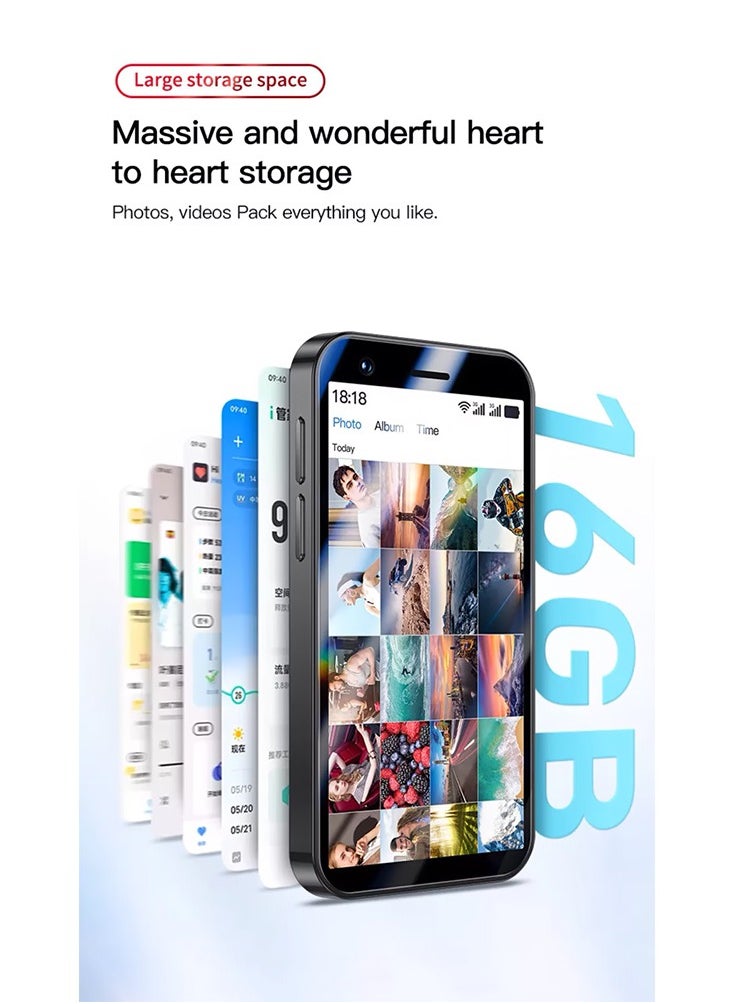 SOYES F8 Pro Max Mini Mobile Phone Android 8.1, 1GB 16GB, 2000mAh Battery, Face ID, 3.0" Screen (Black)  - Image 5
