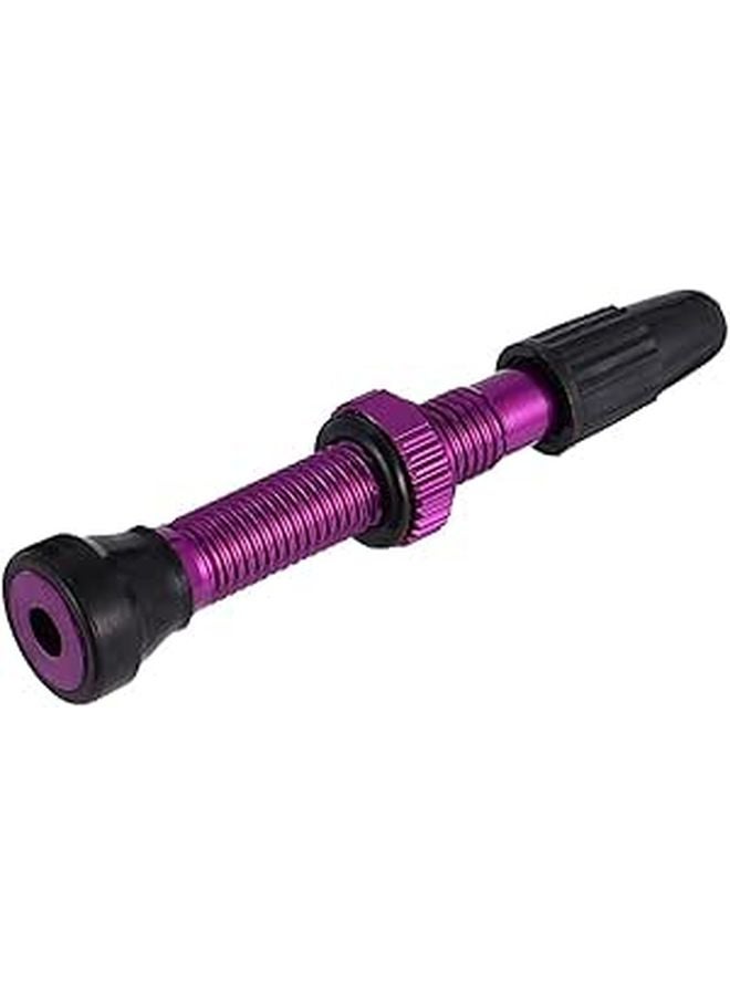 40mm Black Tubeless Bike Tire Valve Stem Cap Compatible with Mountain Bicycle Pumps and Inflators - Image 1