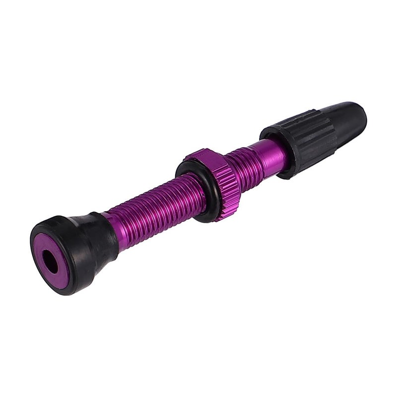 40mm Black Tubeless Bike Tire Valve Stem Cap Compatible with Mountain Bicycle Pumps and Inflators - Image 2