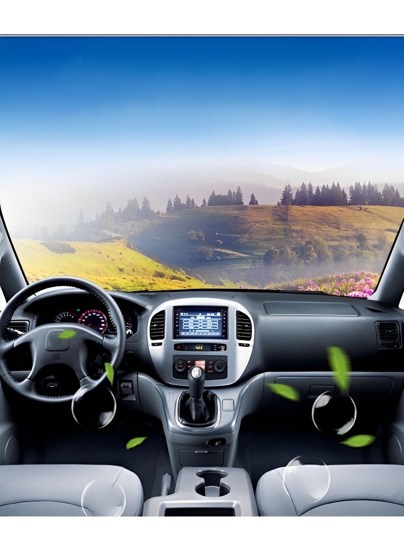 REOCLE Car Air Freshener Solar Power Aromatherapy Combines Suspension and Rotation Essential Oil Diffuser with Interstellar Double Ring - Image 4