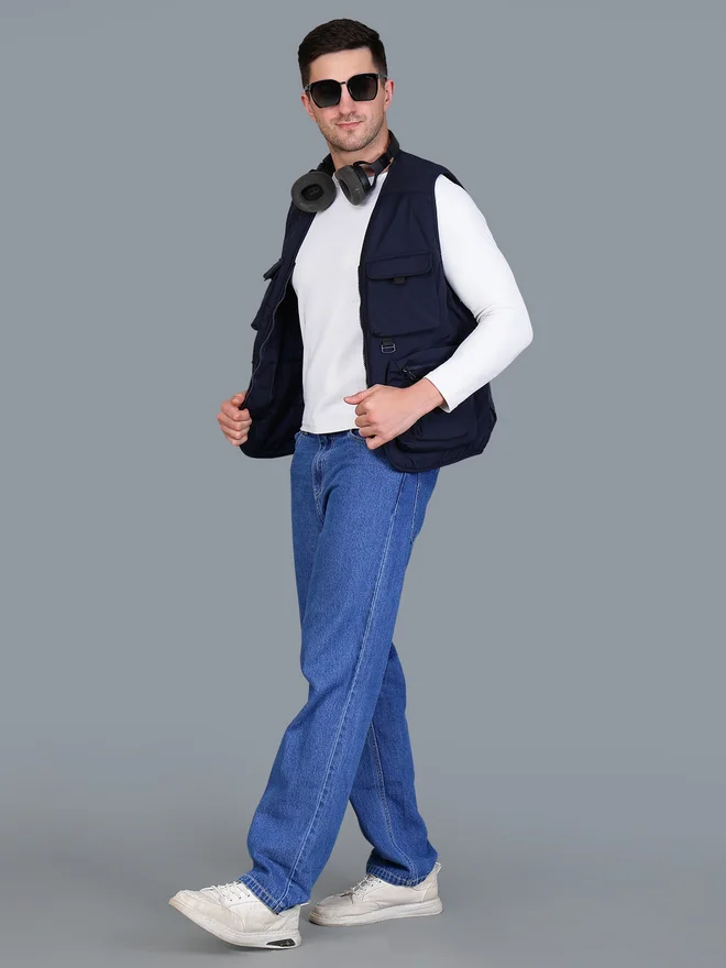 Fort Collins Men Navy Blue Utility Vest