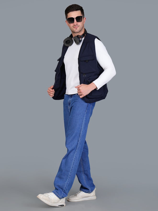 Fort Collins Men Navy Blue Utility Vest - Image 2