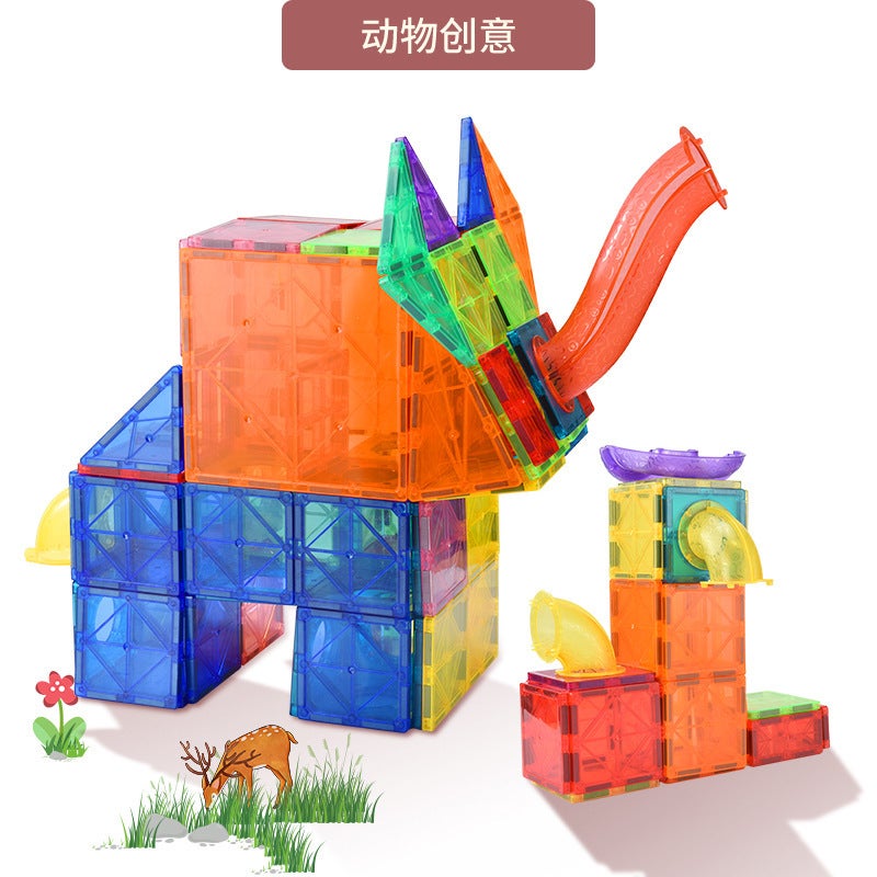 Color Window Magnetic Piece Strong Magnetic Toy Magnet Children'S Magnetic Colorful Assembled Magnetic Building Blocks Color Window - Image 4