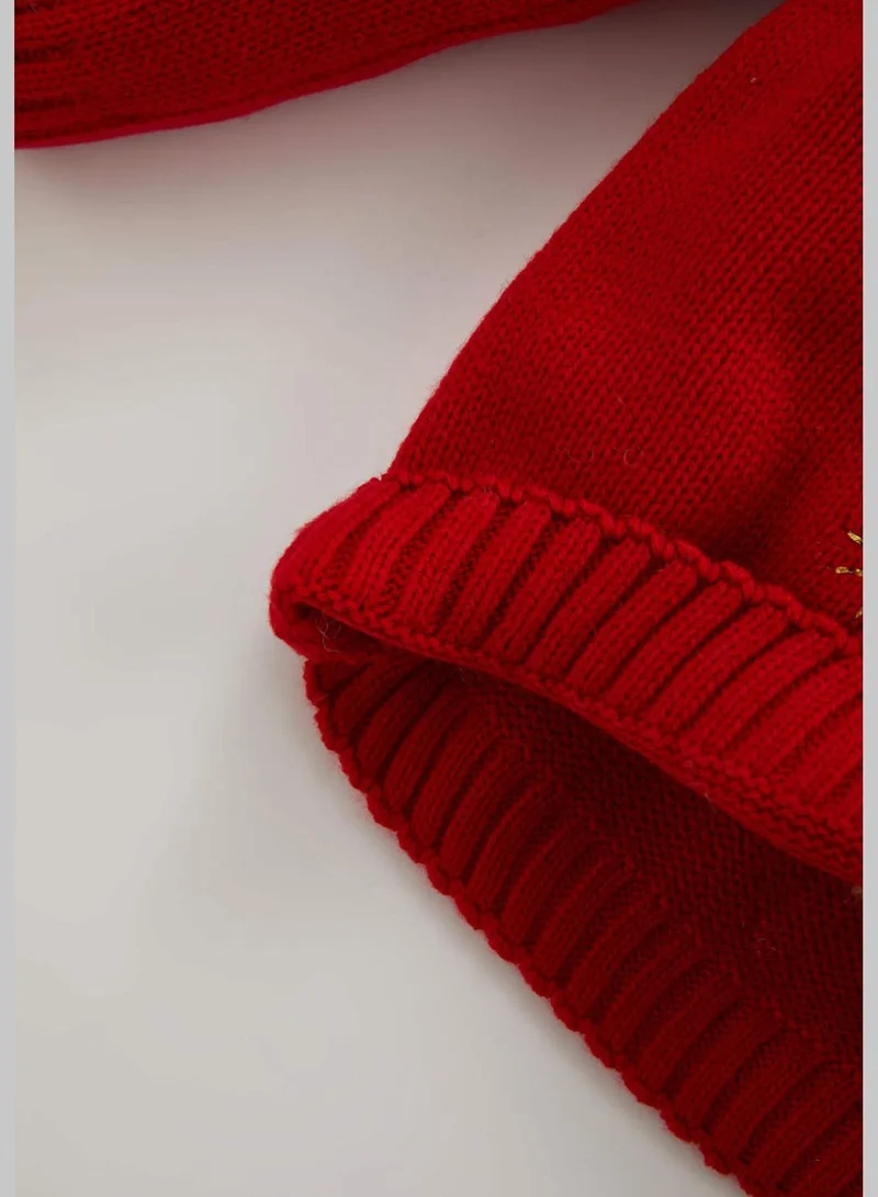 ديفاكتو BabyGirl Crew Neck Long Sleeve Tricot Pullover