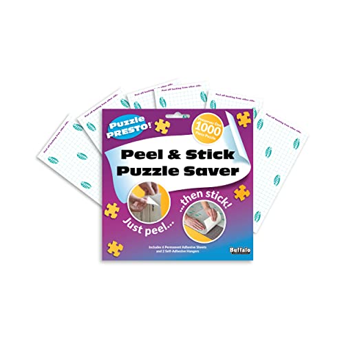 Buffalo Games Puzzle Presto Peel & Stick Saver: The Original and Still the Best Way to Preserve Your Finished Puzzle - 6 Adhesive Sheets and 2 Adhesive Hangers - Image 3